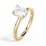 Angela Radiant Cut Lab Grown Diamond 18Kt Yellow Gold Engagement Ring - View 4