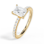 Elsie Radiant Cut Lab Grown Diamond 18Kt Yellow Gold Engagement Ring - View 4