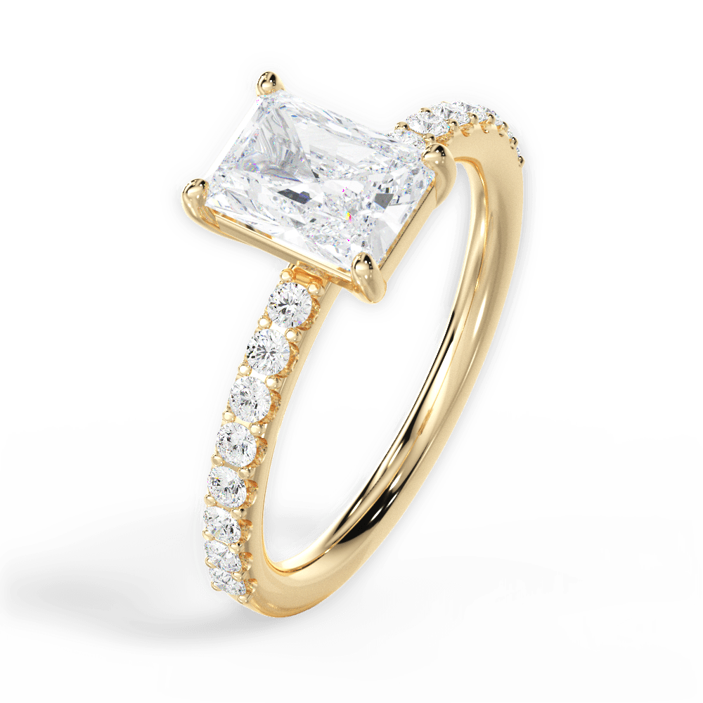 Elsie Radiant Cut Lab Grown Diamond 18Kt Yellow Gold Engagement Ring - View 4