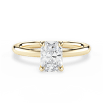 Angela Radiant Cut Lab Grown Diamond 18Kt Yellow Gold Engagement Ring