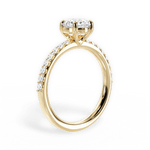 Elsie Round Cut Lab Grown Diamond 18Kt Yellow Gold Engagement Ring - View 2