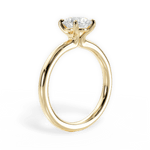Angela Round Cut Lab Grown Diamond 18Kt Yellow Gold Engagement Ring - View 4