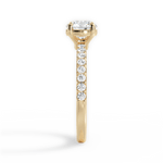 Elsie Round Cut Lab Grown Diamond 18Kt Yellow Gold Engagement Ring - View 4