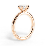 Alyssa Round Cut Lab Grown Diamond 18Kt Rose Gold Engagement Ring - View 4