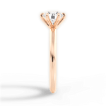 Alyssa Round Cut Lab Grown Diamond 18Kt Rose Gold Engagement Ring - View 3