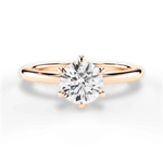 Alyssa Round Cut Lab Grown Diamond 18Kt Rose Gold Engagement Ring
