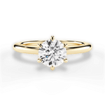 Alyssa Round Cut Lab Grown Diamond 18Kt Yellow Gold Engagement Ring