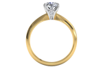 Amanda Cushion Cut Lab Grown Diamond 18Kt Yellow Gold Engagement Ring - View 2