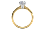 Amanda Oval Cut Lab Grown Diamond 18Kt Yellow Gold Engagement Ring - View 2