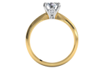 Amanda Round Cut Lab Grown Diamond 18Kt Yellow Gold Engagement Ring - View 2