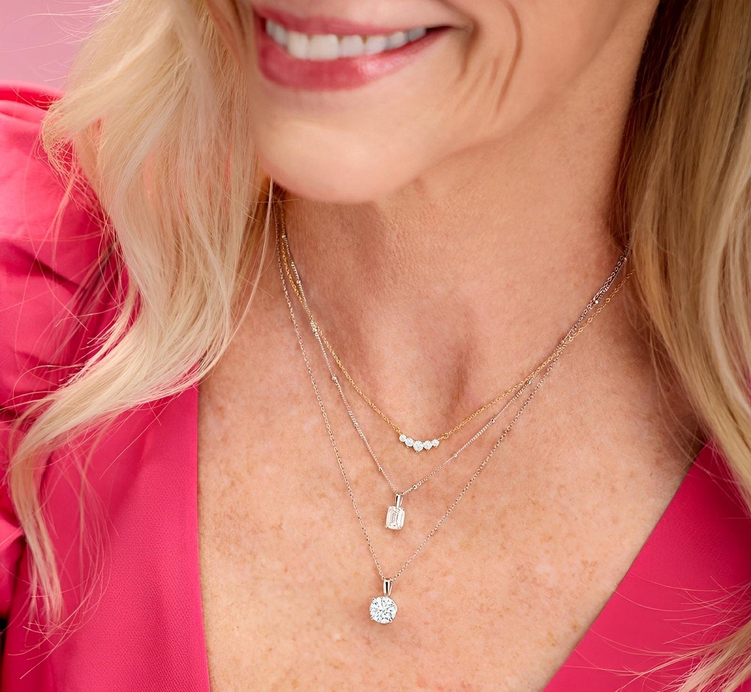 14K White 1/3 CT Lab-Grown Diamond 18" Necklace