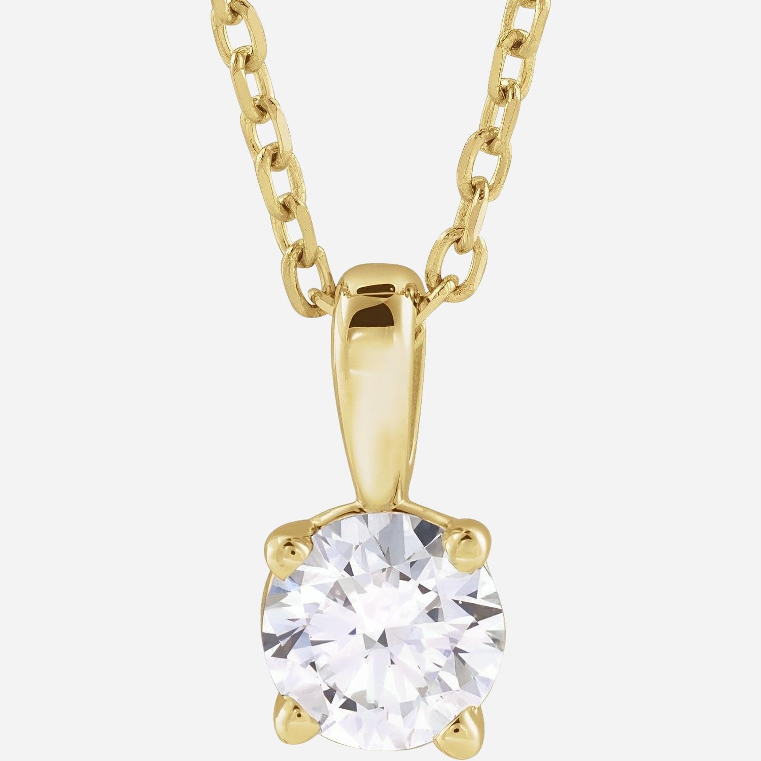 14K Yellow 1/3 CT Lab-Grown Diamond 18" Necklace