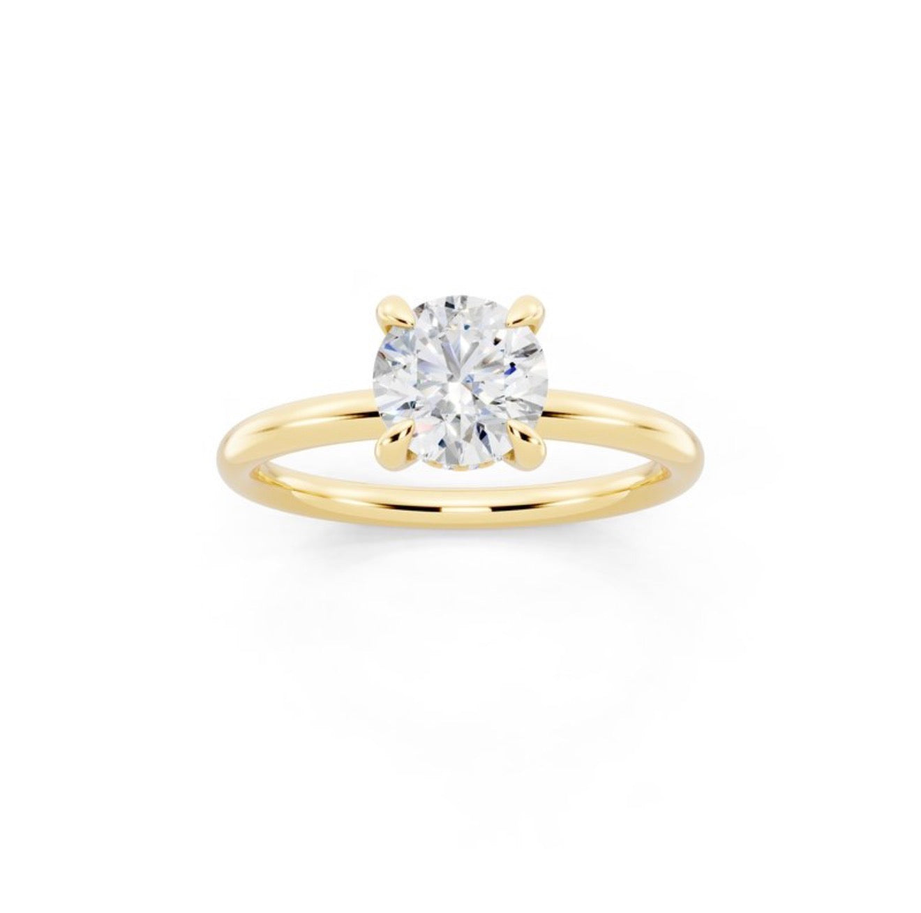 1.00 Ctw 14Kt Yellow Gold Round Solitaire Ring