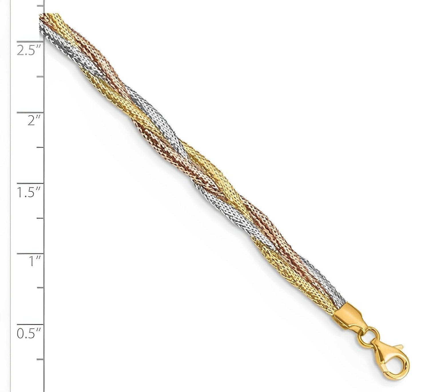 14kt tri color bracelet