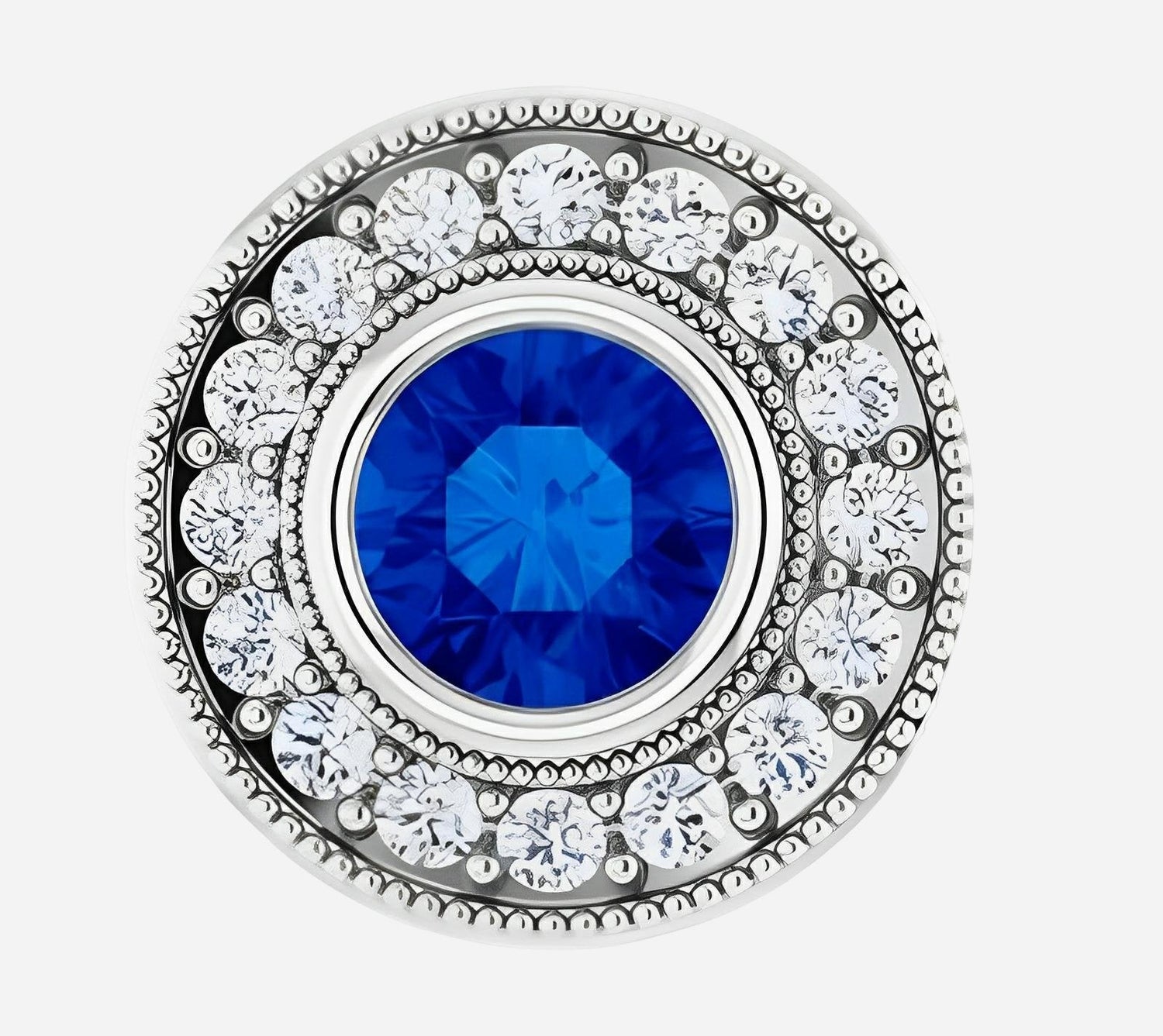 Pendant, yellow gold sapphire & diamonds