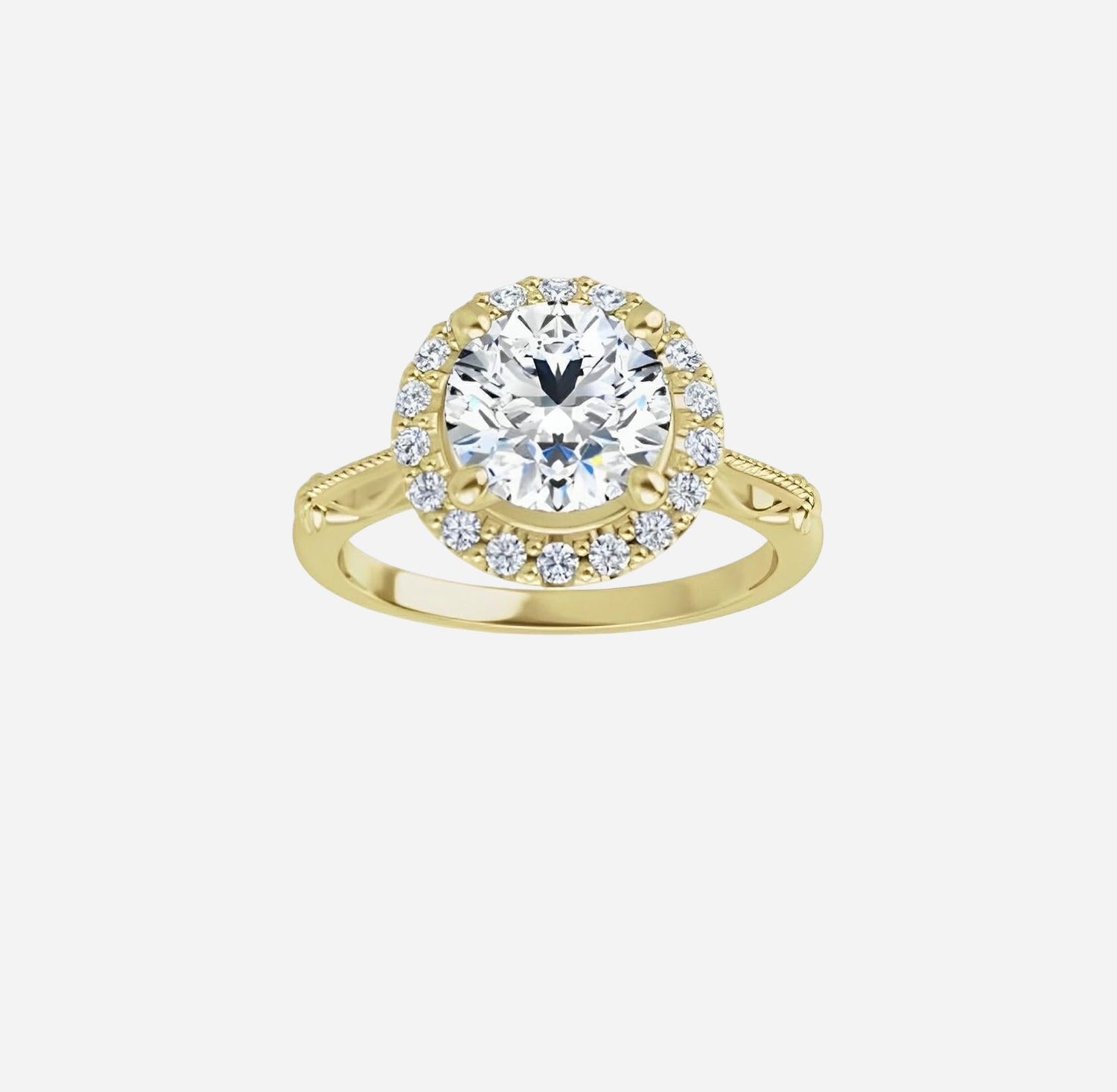 14kt rose gold ring with 3/4ctw lab grown diamonds