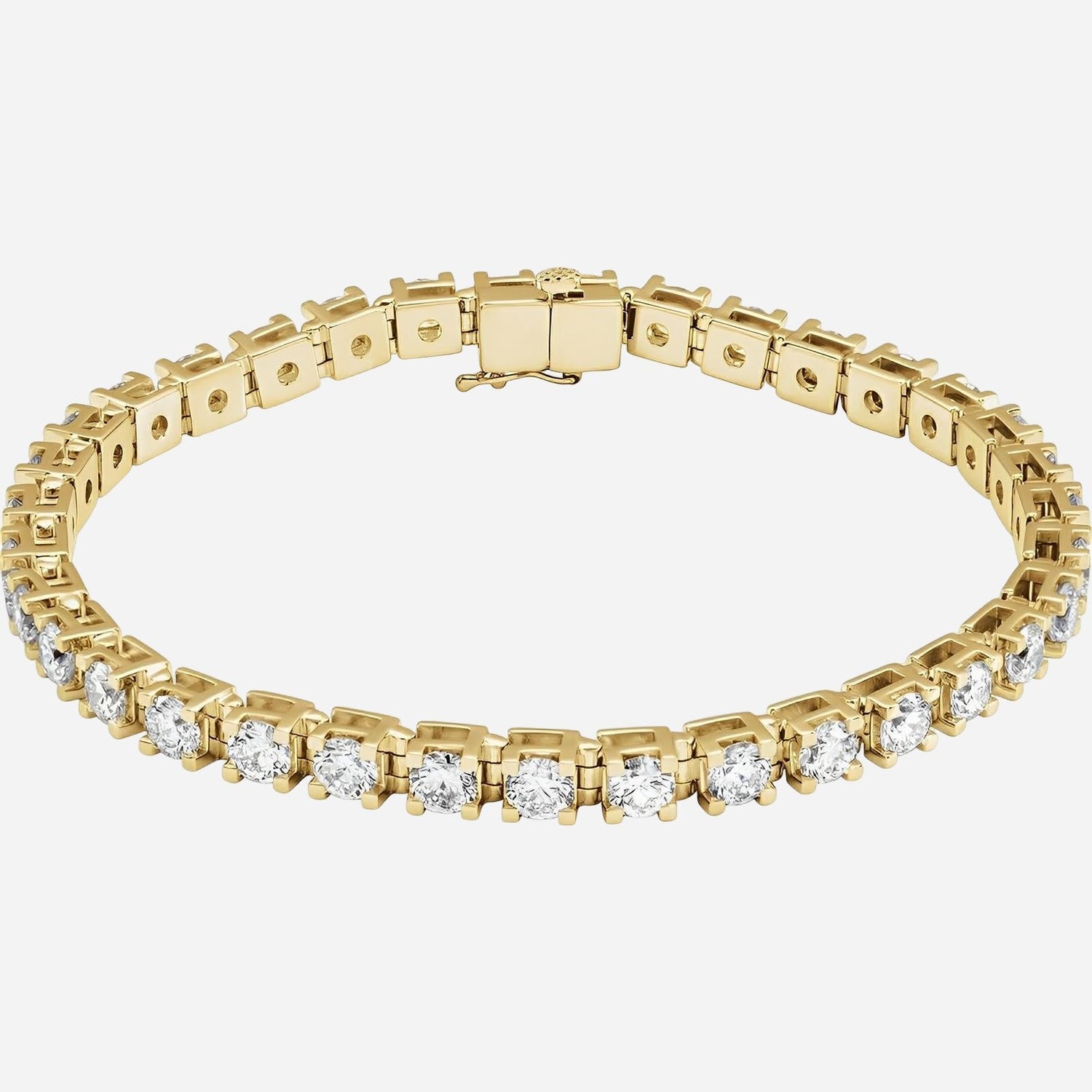 14K Yellow 8 CTW Lab-Grown Diamond Line 7 1/4" Bracelet