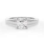 Adriana Asscher Cut Lab Grown Diamond 14Kt White Gold Engagement Ring