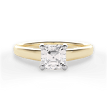 Adriana Asscher Cut Lab Grown Diamond 18Kt Yellow Gold Engagement Ring