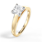 Adriana Asscher Cut Lab Grown Diamond 18Kt Yellow Gold Engagement Ring - View 2