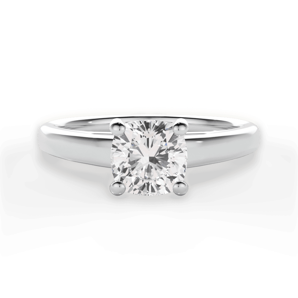 Adriana Cushion Cut Lab Grown Diamond Platinum Engagement Ring