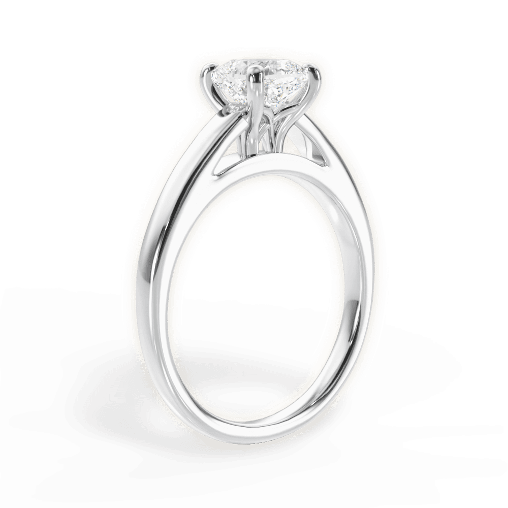 Adriana Cushion Cut Lab Grown Diamond 14Kt White Gold Engagement Ring - View 3