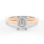 Adriana Emerald Cut Lab Grown Diamond 18Kt Rose Gold Engagement Ring