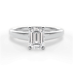 Adriana Emerald Cut Lab Grown Diamond Platinum Engagement Ring