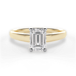 Adriana Emerald Cut Lab Grown Diamond 18Kt Yellow Gold Engagement Ring