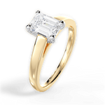 Adriana Emerald Cut Lab Grown Diamond 18Kt Yellow Gold Engagement Ring - View 4