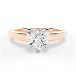 Adriana Heart Cut Lab Grown Diamond 18Kt Rose Gold Engagement Ring