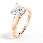 Adriana Heart Cut Lab Grown Diamond 18Kt Rose Gold Engagement Ring - View 3