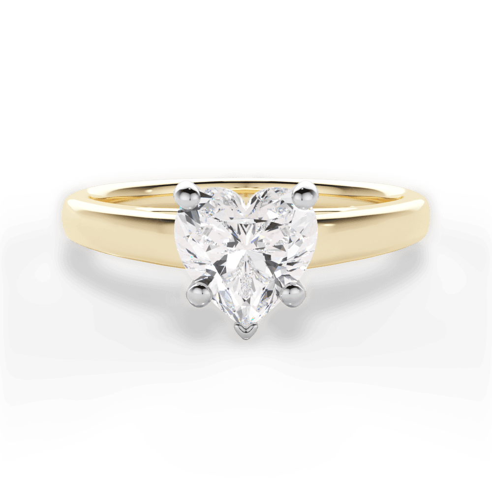 Adriana Heart Cut Lab Grown Diamond 18Kt Yellow Gold Engagement Ring