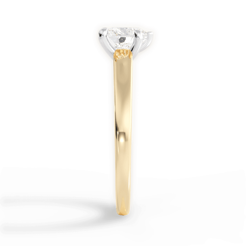 Adriana Heart Cut Lab Grown Diamond 18Kt Yellow Gold Engagement Ring - View 2