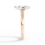 Adriana Marquise Cut Lab Grown Diamond 18Kt Rose Gold Engagement Ring - View 2