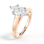 Adriana Marquise Cut Lab Grown Diamond 18Kt Rose Gold Engagement Ring - View 4