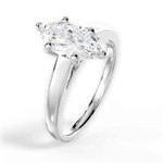 Adriana Marquise Cut Lab Grown Diamond Platinum Engagement Ring - View 4