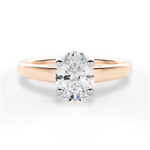 Adriana Oval Cut Lab Grown Diamond 18Kt Rose Gold Engagement Ring