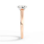 Adriana Oval Cut Lab Grown Diamond 18Kt Rose Gold Engagement Ring - View 3