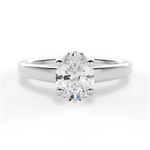 Adriana Oval Cut Lab Grown Diamond 14Kt White Gold Engagement Ring