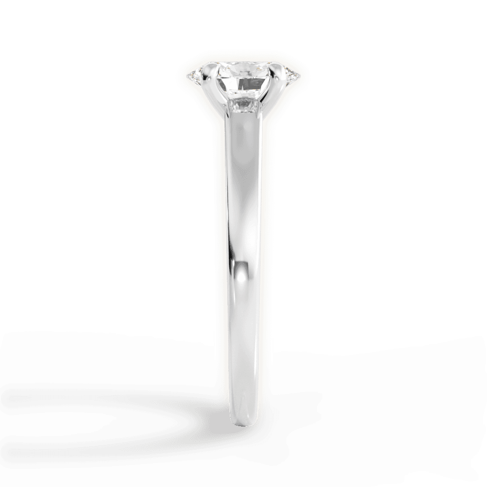 Adriana Oval Cut Lab Grown Diamond Platinum Engagement Ring - View 2