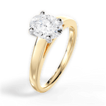 Adriana Oval Cut Lab Grown Diamond 18Kt Yellow Gold Engagement Ring - View 4