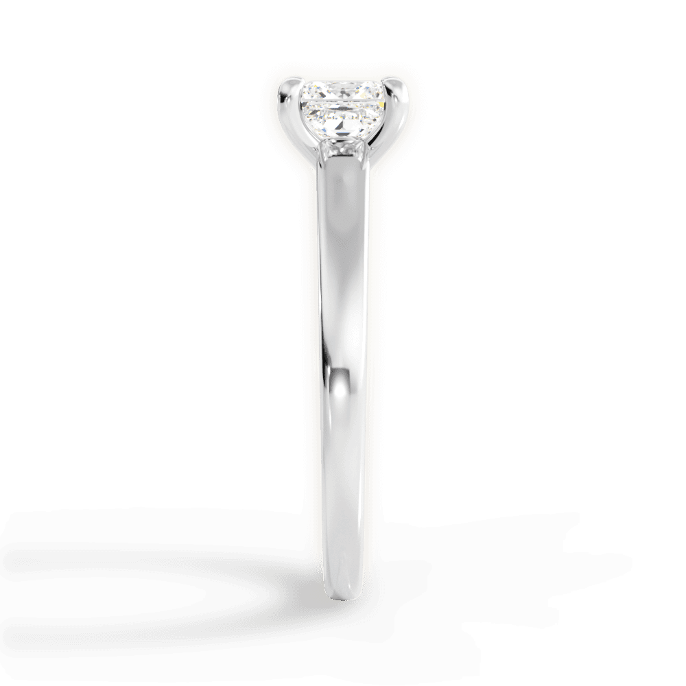 Adriana Princess Cut Lab Grown Diamond 14Kt White Gold Engagement Ring - View 2