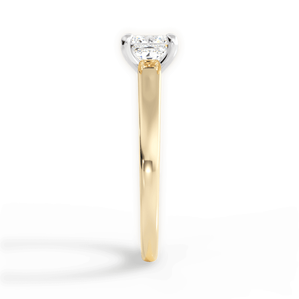 Adriana Princess Cut Lab Grown Diamond 18Kt Yellow Gold Engagement Ring - View 4