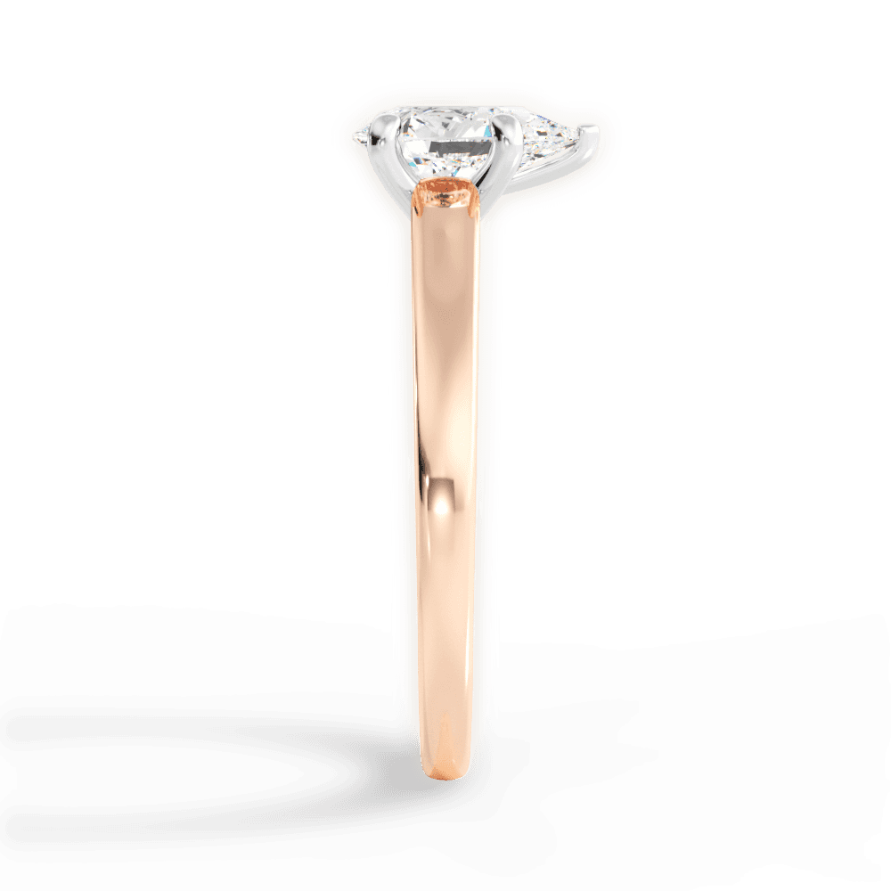 Adriana Pear Cut Lab Grown Diamond 18Kt Rose Gold Engagement Ring - View 3