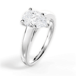 Adriana Pear Cut Lab Grown Diamond Platinum Engagement Ring - View 4