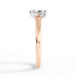 Adriana Radiant Cut Lab Grown Diamond 18Kt Rose Gold Engagement Ring - View 3