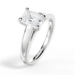 Adriana Radiant Cut Lab Grown Diamond 14Kt White Gold Engagement Ring - View 2