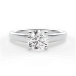 Adriana Round Cut Lab Grown Diamond 18Kt White Gold Engagement Ring