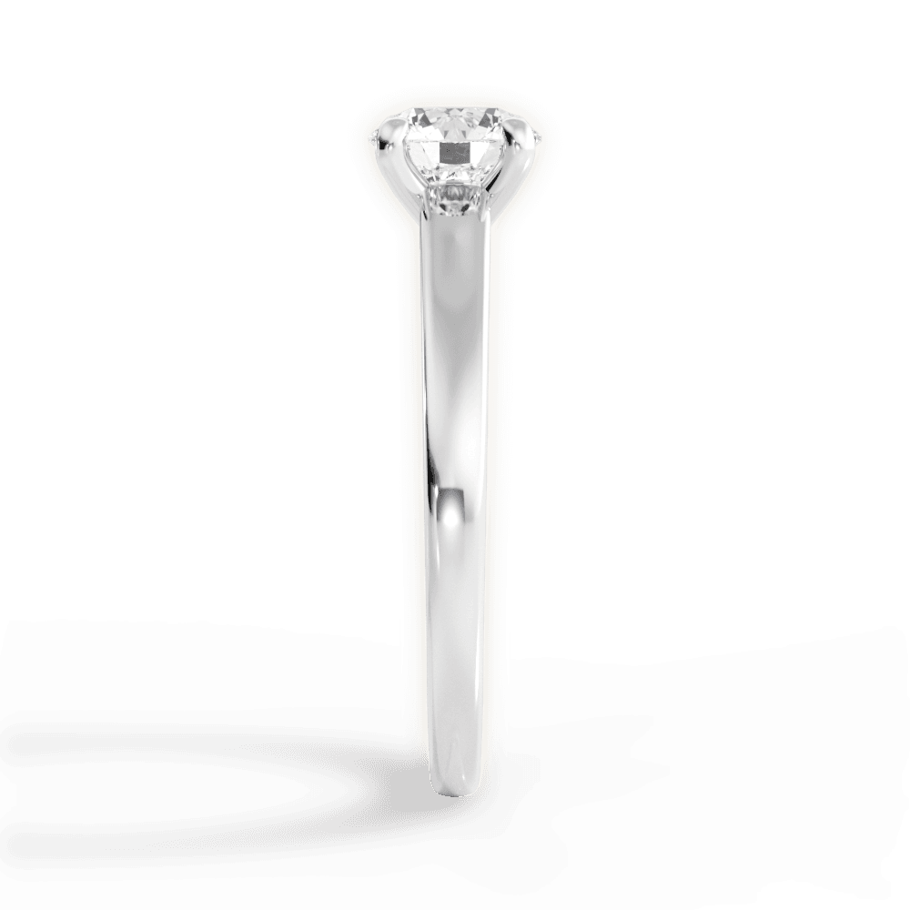 Adriana Round Cut Lab Grown Diamond 14Kt White Gold Engagement Ring - View 4